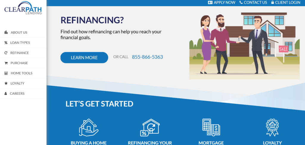 Clearpath Lending Owner's website Homepage