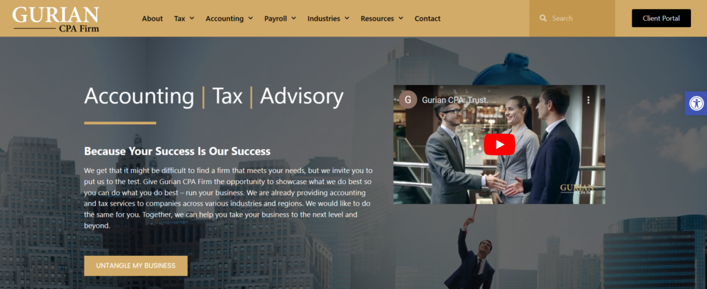 Gurian CPA Firm Homepage