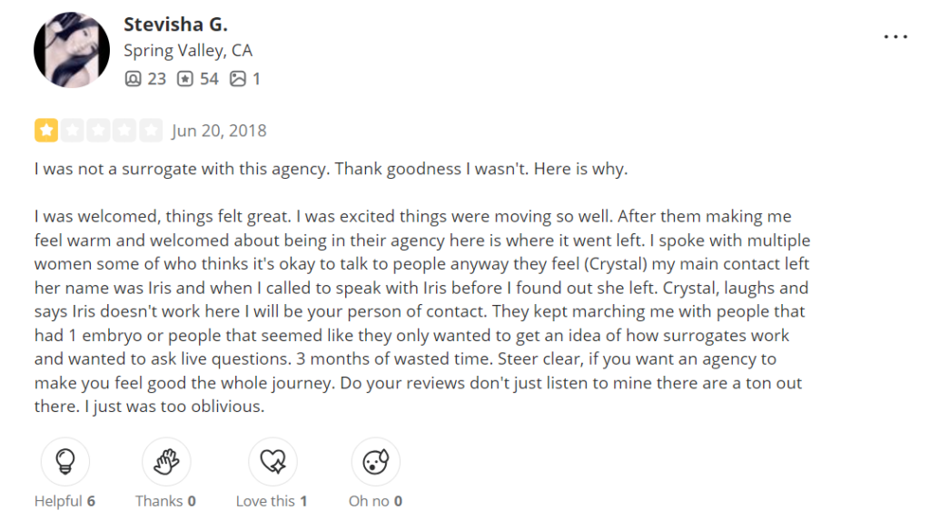 Negative Client Review