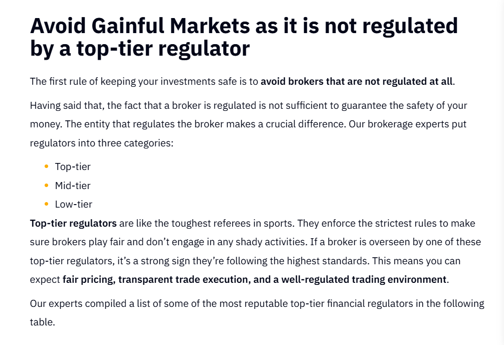 Gainful Markets