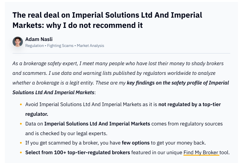 Imperial Solutions